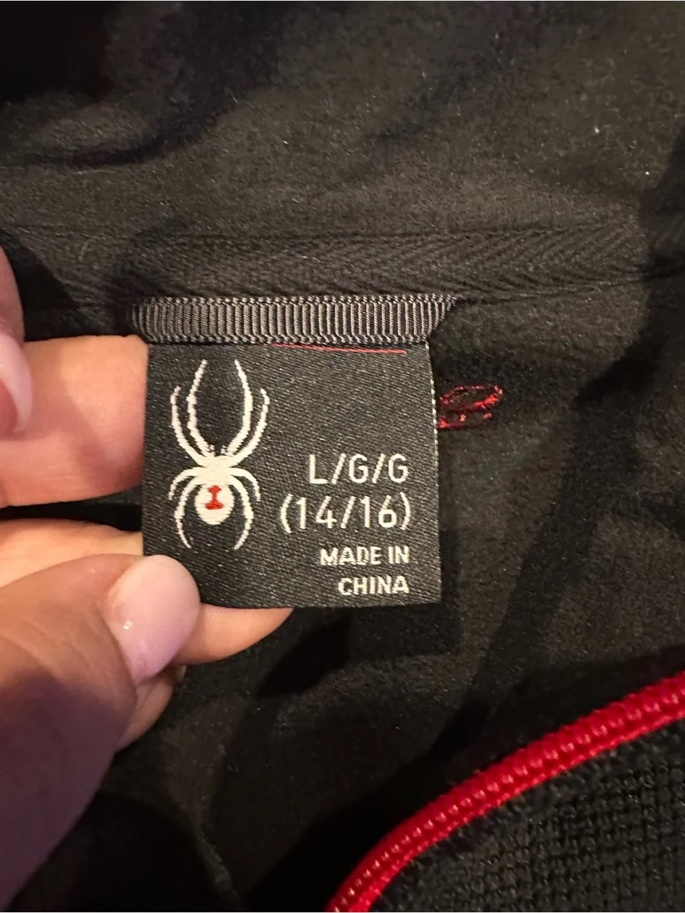 Spyder Black Jacket with Red Zip and Spider Logot new without tags